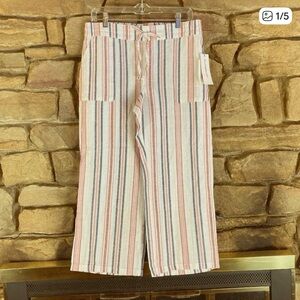 Liz Claiborne linen Multicolor Striped Pants